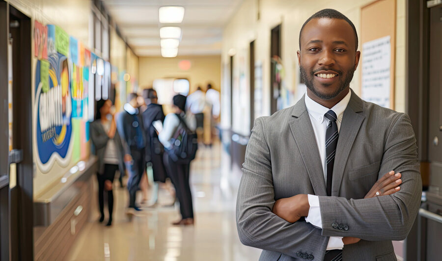 male with arms crossed - learning organization education