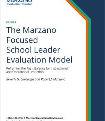 Marzano Focused School Leader Evaluation Model